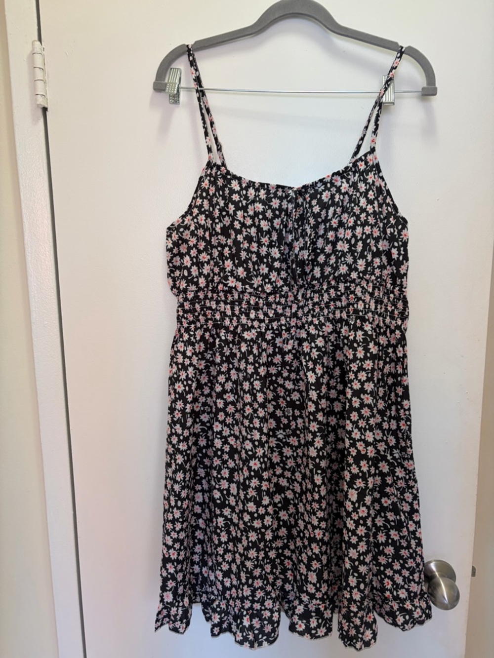 SHEIN Plus Size Black Pink Floral Spaghetti Strap Sundress Size 1X